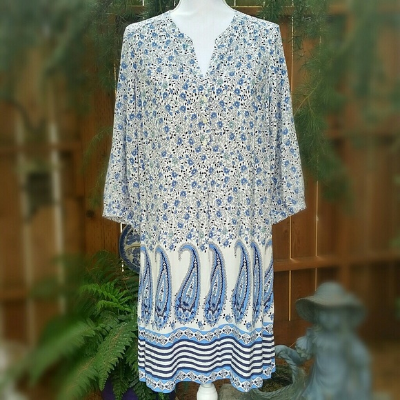 Flowery paisley dress - Picture 1 of 6